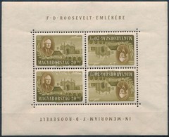 * 1947 Roosevelt 20f Fordított állású Kisív (törés, Ránc / Gum Folded, Crease) - Sonstige & Ohne Zuordnung