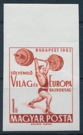 ** 1962 Események (I.) - Súlyemelő Világbajnokság ívszéli Vágott Bélyeg - Sonstige & Ohne Zuordnung