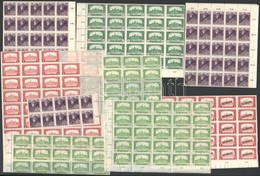 ** 1916-1919 2 Teljes ív + 330 Bélyeg ívdarabokban / 2 Complete Sheets + 330 Stamps In Sheet Parts - Sonstige & Ohne Zuordnung