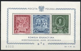 ** Lengyelország 1946 Lengyel Nevelési Bizottság Blokk Mi 9 (Mi EUR 550.-) (jelentéktelen Gumi Hibák/ Small Gum Disturba - Sonstige & Ohne Zuordnung