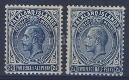 * Falkland Szigetek 1921 Mi 42 A + B (Mi EUR 459.-) - Sonstige & Ohne Zuordnung