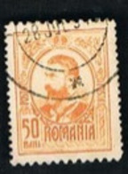 ROMANIA   - SG 566 -  1908  KING CAROL I, 50  ORANGE   - USED ° - Lettres 1ère Guerre Mondiale