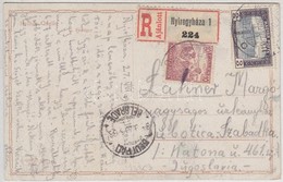 ~1919 Ajánlott Képeslap 10f + 3K Bérmentesítéssel, Nyíregyháza Ragjeggyel - Sonstige & Ohne Zuordnung