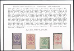 ** 1938 Soproni Tábori Futárposta Bélyegek I. Kiadás Postatiszta Teljes Sorozat. Rendkívül Ritka!! - Sonstige & Ohne Zuordnung