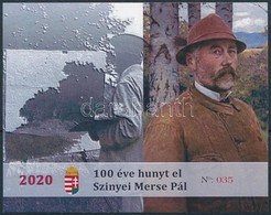 ** 2020 100 éve Hunyt El Szinyei Merse Pál Emlékív Piros 035 Sorszámmal - Sonstige & Ohne Zuordnung
