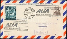 1961 Linz-Salzburg Légi Levél "AUA" - Sonstige & Ohne Zuordnung