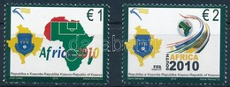 ** 2010 Labdarúgó Világkupa, Dél-Afrika Sor, World Cup, South Africa Set Mi 158-159 - Sonstige & Ohne Zuordnung