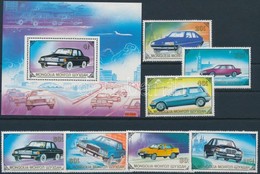 ** 1989 Autók Sor + Blokk, Cars Set + Block Mi 2065-2071 + Mi 139 - Sonstige & Ohne Zuordnung