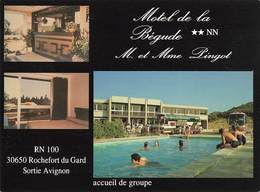 30 Rochefort Du Gard Motel De La Begude Hotel De Mr Et Mme Lingot Piscine Car Autocar CPM - Rochefort-du-Gard