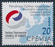 ** 2007 Szerbia Elnöksége Az Európa Tanácsban Bélyeg, Presidency Of Serbia In The Council Of Europe Stamp Mi 198 - Sonstige & Ohne Zuordnung