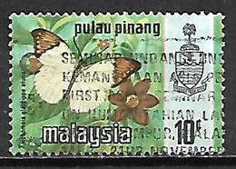 PULAU  PINANG    -   Papillons.  10  C.  Oblitéré - Penang