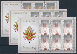 ** 2005 Pápa Kisívsor, Pope Mini Sheet Set Mi 1517-1519 - Sonstige & Ohne Zuordnung