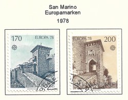 San Marino 1978  Mi.Nr. 1156 / 1157 , EUROPA CEPT Baudenkmäler - Gestempelt / Fine Used / (o) - 1978