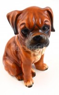 Royal Keramiek Porcelán ülő Francia Bulldog, Kis Kopásnyomokkal, Matricával Jelzett, Alján Filc, M: 17 Cm - Sonstige & Ohne Zuordnung