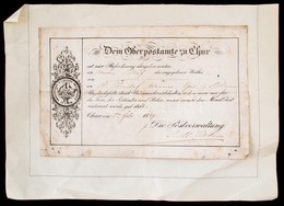 1849 Chur Postahivatal Elismervény Lapra Ragasztva - Ohne Zuordnung