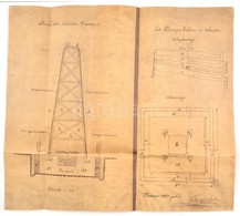 1913 Moson, Rázkódás Mentes Vas Törő Terve. Tervrajz 50x44 Cm - Ohne Zuordnung