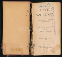 Sajó Sándor (1868-1933) Költő, Tanár, Drámaíró Saját Kézzel Aláírt Latin Szótára. Megviselt állapotban- - Sonstige & Ohne Zuordnung