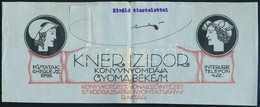 Ca 1922 Kner Izidor Aláírása Levélkivágáson - Sonstige & Ohne Zuordnung