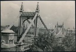 Cca 1937 Kinszki Imre (1901-1945) Budapesti Fotóművész Hagyatékából, Jelzés Nélküli, Vintage Fotó (Erzsébet Híd), 8,5x12 - Sonstige & Ohne Zuordnung