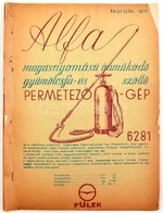 Cca 1930 Füleki Vasgyár Termékei Képes Termék Katalógus. Kissé Szakadozott 20 P - Werbung