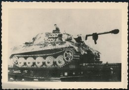 Cca 1939-44 1 Db II. Világháborús Fotó Német Tigris Harckocsival, 7,5x10,5 Cm / Photo With German Tiger Tank From The Se - Sonstige & Ohne Zuordnung