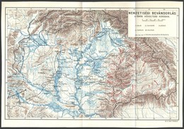 Cca 1920-40 3 Db Kisméretű Térkép. 1 Db Nemzetiségi Bevándorlás A Török Hódoltság Korában, Magyar Királyi Állami Térképé - Sonstige & Ohne Zuordnung