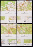 Cca 1989-1990 Magyarország 4 Db Topográfiai Térképe, Komló, Mecseknádasd, Mázaszászvár, Magyaregregy, Magyar Honvédség V - Sonstige & Ohne Zuordnung