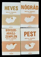 1977-1982 Észak-Magyarországi Megyék Térképei (Heves- , Nógrád-, Borsod-Abaúj-Zemplén), + Pest Megye Térképe, 1: 150.000 - Sonstige & Ohne Zuordnung