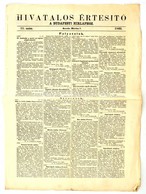 1860 Hivatalos értesítő A Budapesti Hírlaphoz. - Ohne Zuordnung