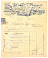 1911 Ulrich B.J. Bádog és ólomárú Gyár Számla - Ohne Zuordnung