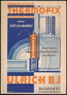 1931 Bp., A Szabadalmaztatott Ulrich B. J. Thermofix Fürdőkályha Ismertető Prospektusa, Hajtásnyommal, 16p - Ohne Zuordnung