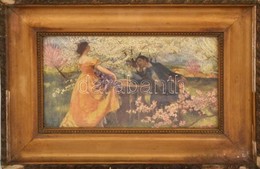 Csók István (1865 - 1961). A Tavasz ébredése. Nyomat, Sérült üvegezett Fa Keretben, 14×24 Cm - Ohne Zuordnung