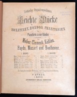 Cca 1880 Leichte Stücke Zongoradarabok Kottafüzet Félvászon Kötésben - Sonstige & Ohne Zuordnung