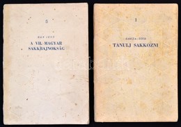 Magyar Sakkélet Könyvei 1., és 5. Kötetek:  Barcza-Tóth: Tanulj Sakkozni! Bp., 1951, Sport. Kiadói Papírkötésben, Foltos - Ohne Zuordnung