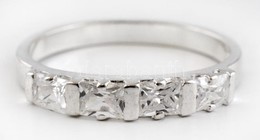 Ezüst(Ag) Négyköves Gyűrű, Jelzett, Méret: 59, Bruttó: 2,6 G - Sonstige & Ohne Zuordnung