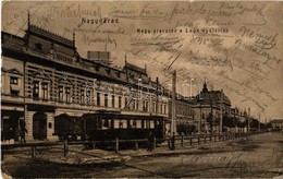 * T3 1908 Nagyvárad, Oradea; Nagy Piac Tér, Lloyd épület, Villamos, Andrényi Károly és Fiai üzlete. W.L. 971. / Square,  - Ohne Zuordnung