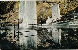 T2 1910 Dobsina, Dobschau; Jégbarlang, A Jégpályán Visszatükröződő Nagyterem. Fejér Endre Kiadása / Ice Cave, Interior - Ohne Zuordnung
