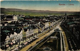 T2/T3 1917 Eperjes, Presov; Látkép, üzletek, Piac / General View, Shops, Market (EK) - Ohne Zuordnung