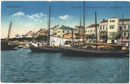 T2/T3 1915 Crikvenica, Cirkvenica; Na Obali / Tengerparti Részlet / Strand Partie / Sport, Ships (EK) - Ohne Zuordnung