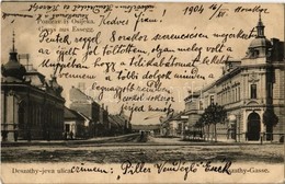T2/T3 1904 Eszék, Essegg, Osijek; Deszathy Utca, Leop. Kramer üzlete / Gasse / Jeva Ulica / Street (EK) - Ohne Zuordnung