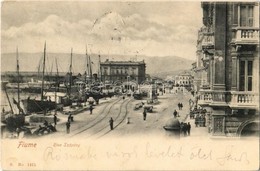 T2 1903 Fiume, Rijeka; Riva Szapáry / Kikötő, Rakpart / Port, Quay - Ohne Zuordnung