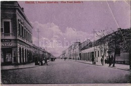T3 1924 Óbecse, Stari Becej; Ferenc József Utca, üzletek. Lévai Lajos Kiadása / Ulica Franc Joszifa / Street View, Shops - Ohne Zuordnung