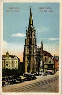 T2/T3 1942 Újvidék, Novi Sad; Rim. Kat. Crkva / Római Katolikus Templom, Automobil, Lovaskocsik / Catholic Church, Autom - Non Classificati