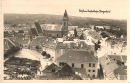 * T2 1932 Ruszt, Rust; Rust Am Neusiedlersee / Utcakép, Templom, Automobilok, Tömeg / Street View, Church, Automobiles,  - Ohne Zuordnung