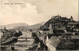 T2 1907 Graz, Mur, Schlossberg / Castle Hill, Bridge, Hotel. L. Strohschneider No. 563. - Ohne Zuordnung