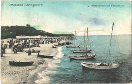 T2/T3 Heringsdorf, Ostseebad, Strandpartie Mit Familienbad / Beach And Boats - Ohne Zuordnung
