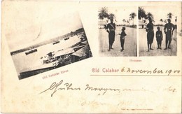 T3/T4 1900 Calabar, Old Calabar River, Houssas / Port, Ships, Nigerian Soldiers (Rb) - Ohne Zuordnung