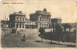 * T3 1914 Genova, Stazione Orientale / Railway Station, Trams (fa) - Ohne Zuordnung