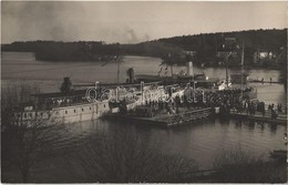 * T1/T2 Strangnas, Dock, Steamships, Photo - Ohne Zuordnung