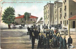 * T2/T3 Constantinople, Istanbul; Pompiers Réguliers A L'Incendie / Firefighters At The Fire Barracks (EK) - Ohne Zuordnung